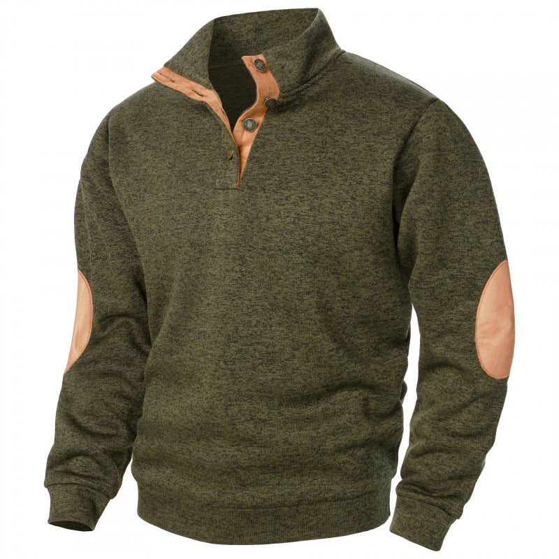 Men's elbow patch knit pullover — additional view