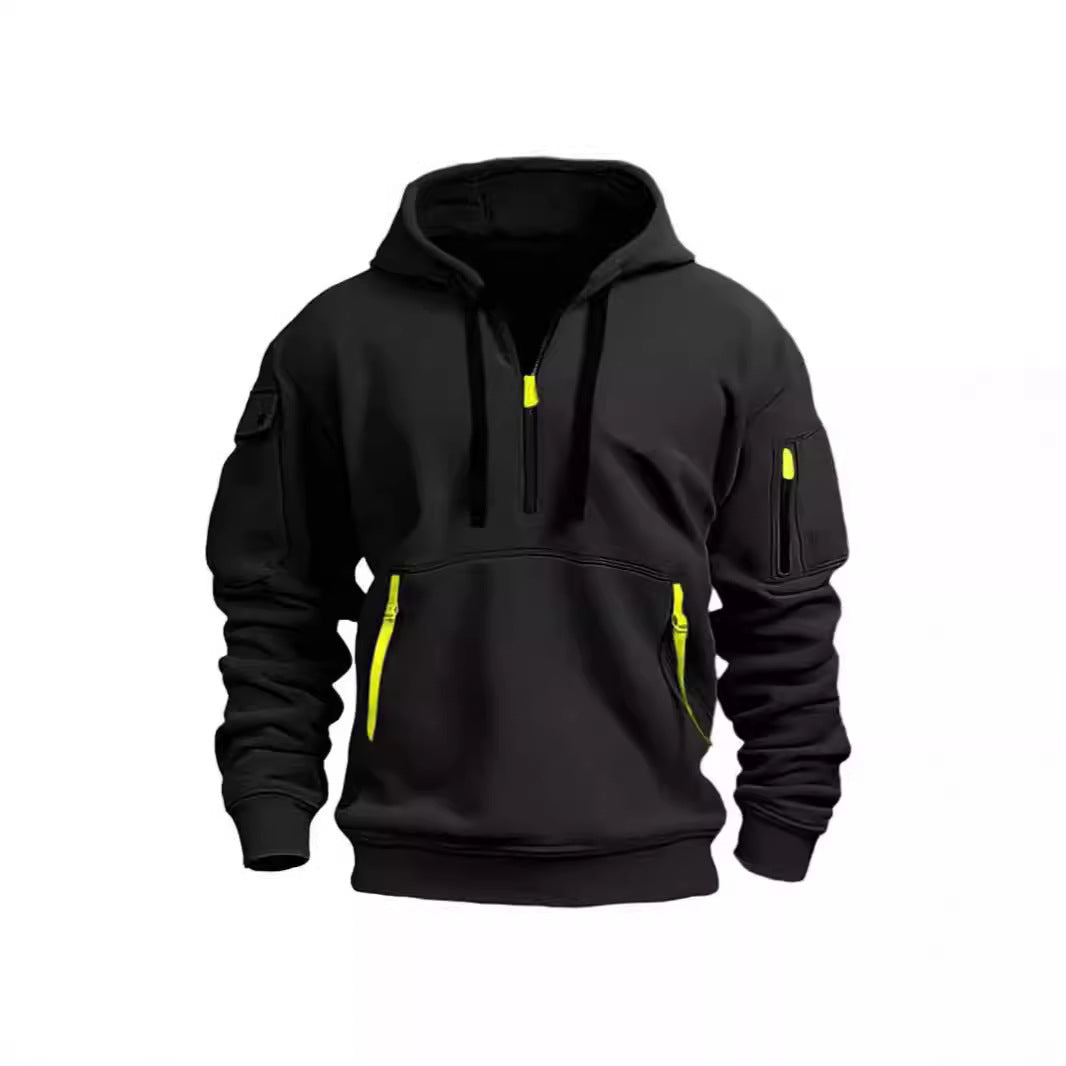 Men's hooded pocket pullover — additional view