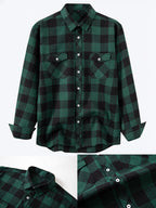 Men's checked long sleeve shirt — additional view