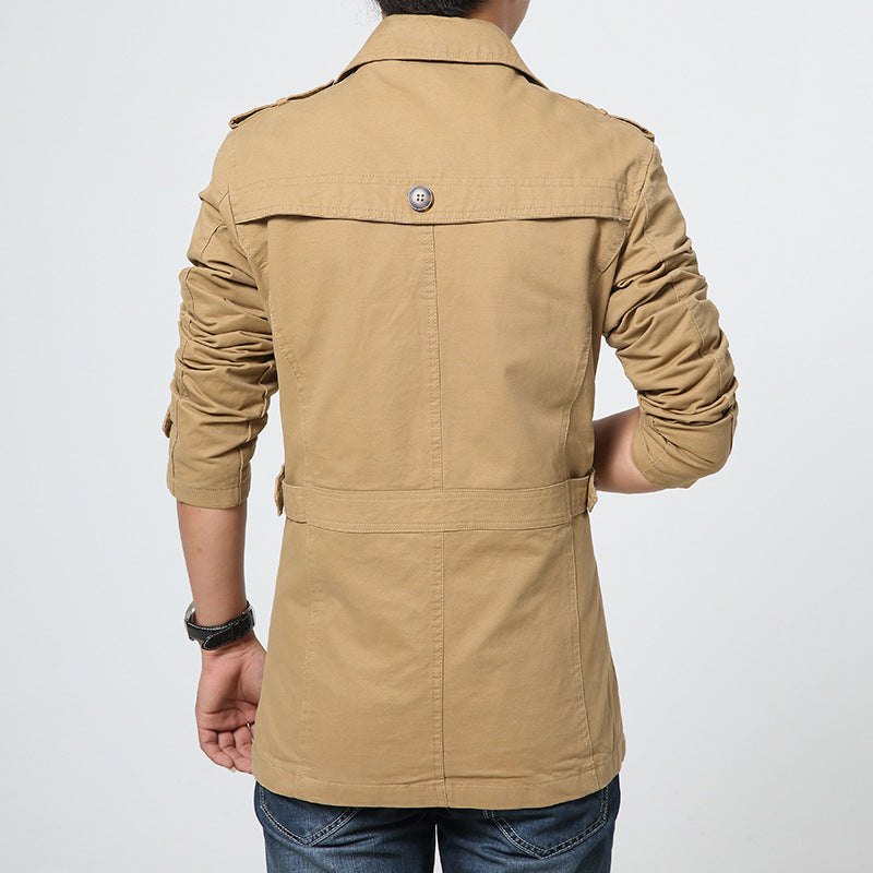 Men's mid-length cotton casual jacket — additional view