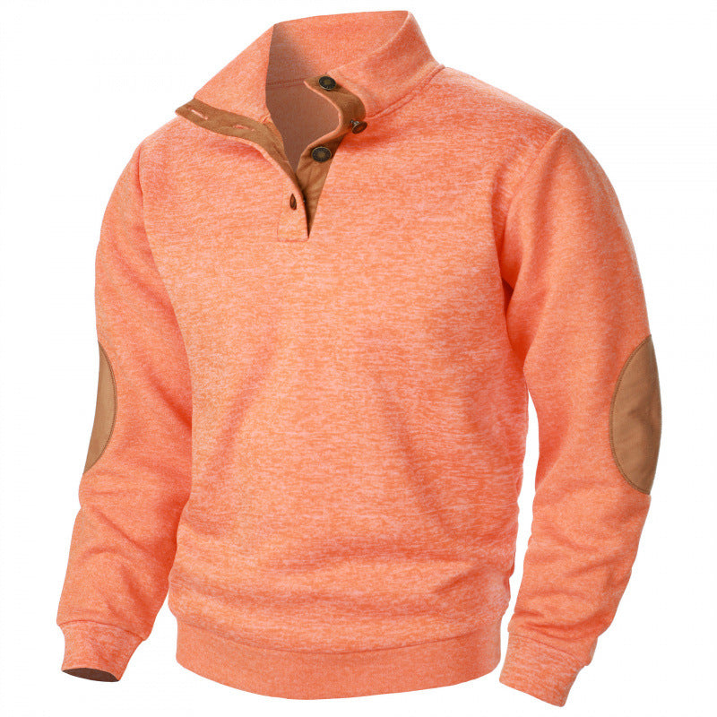 Men's elbow patch knit pullover — additional view