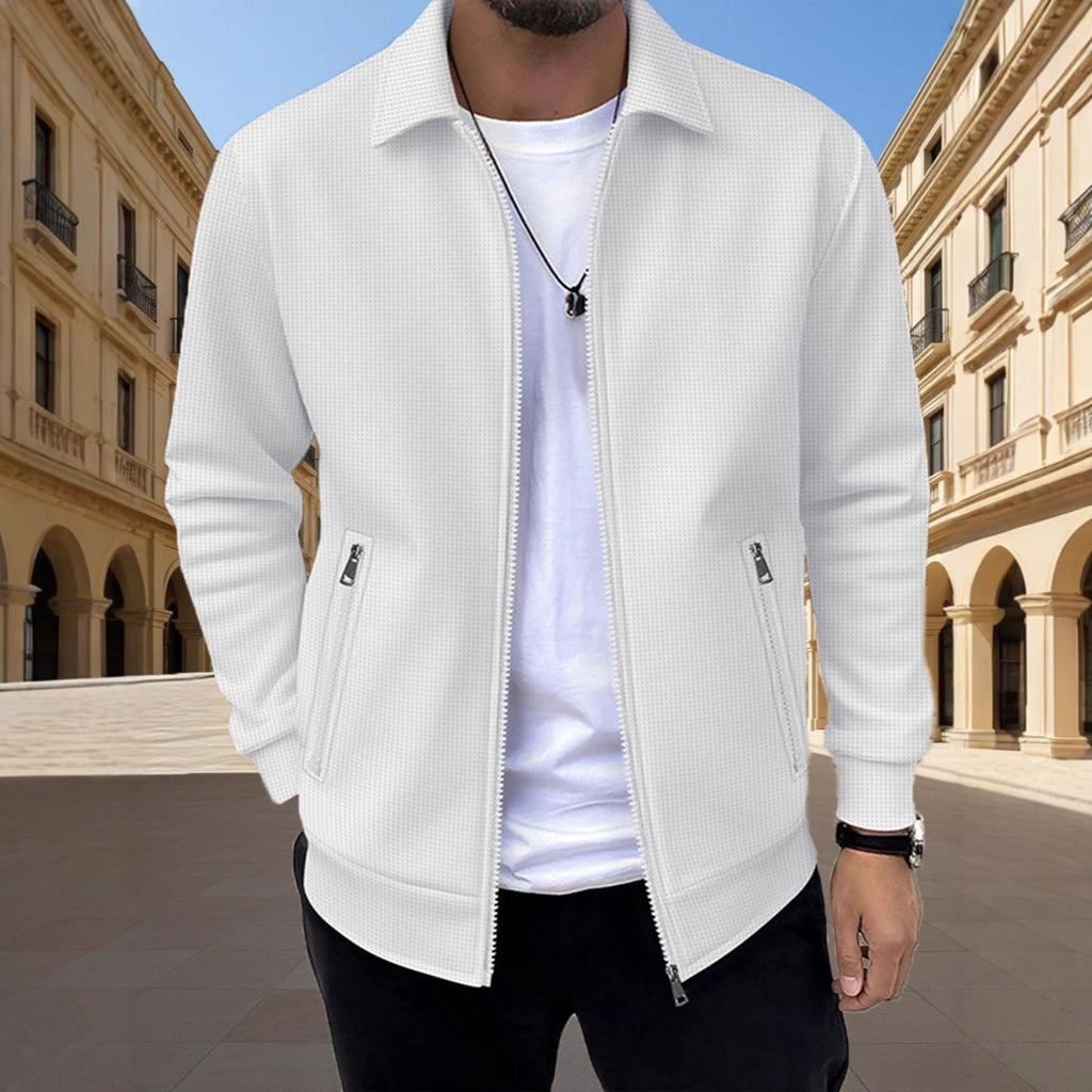 Men's slim-fit zip pocket cardigan — additional view