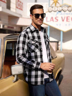 Men's checked long sleeve shirt — additional view