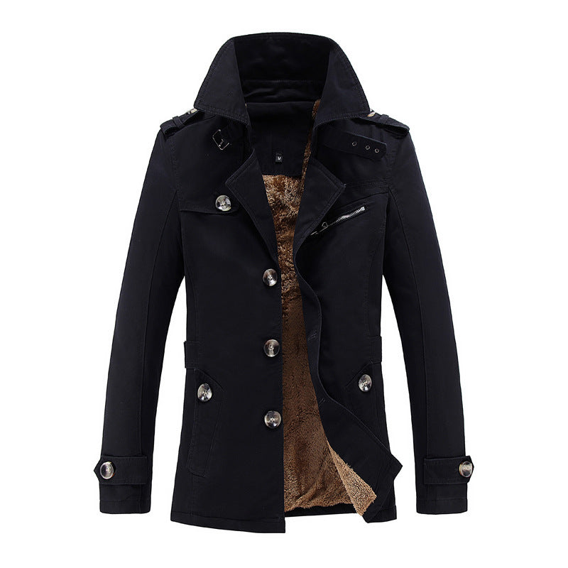 Men's mid-length cotton casual jacket — additional view