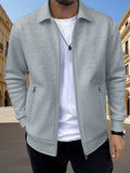 Men's slim-fit zip pocket cardigan