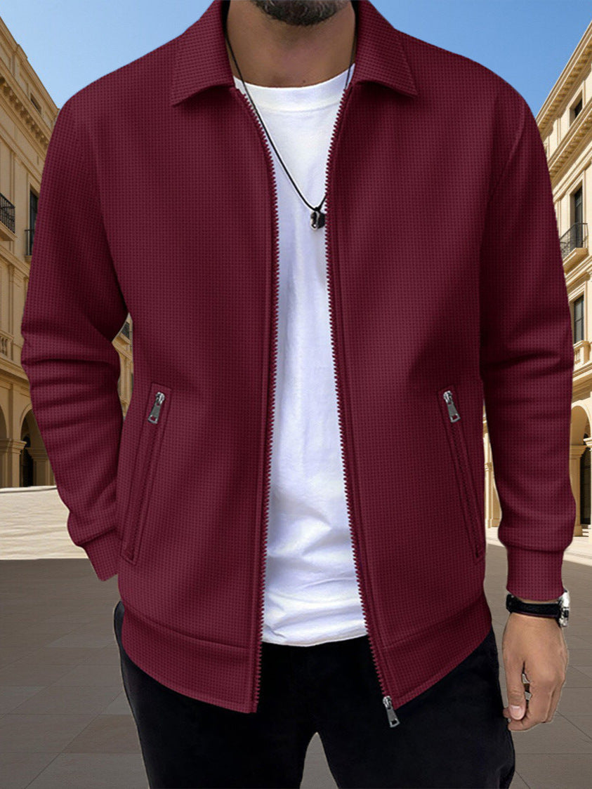 Men's slim-fit zip pocket cardigan — additional view