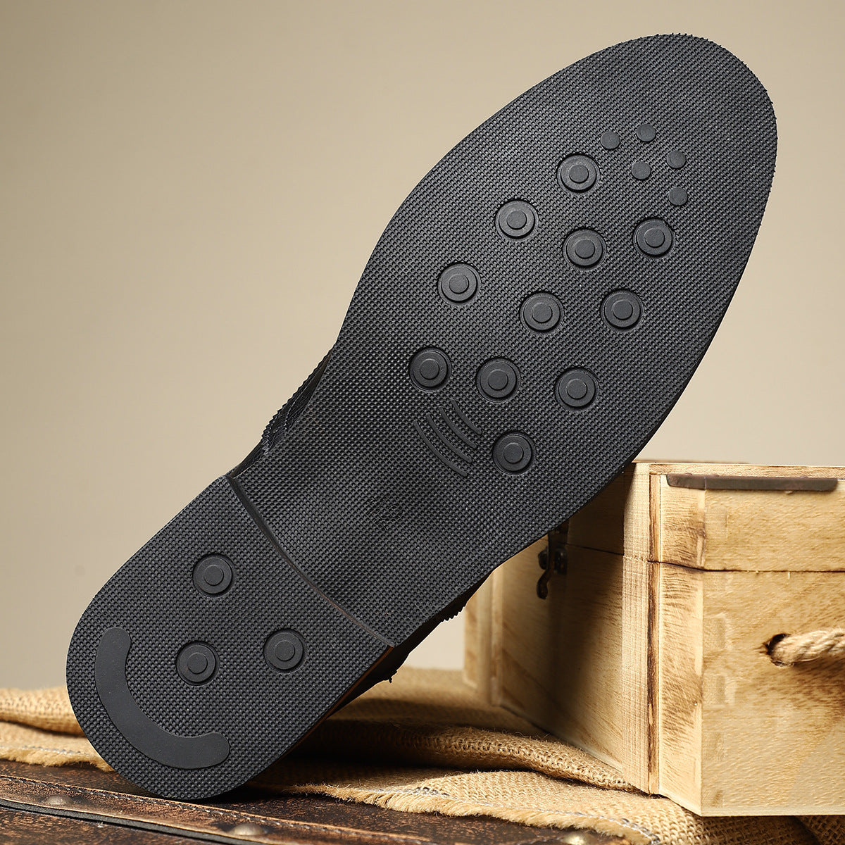 Men's leather suede brogue boots — additional view
