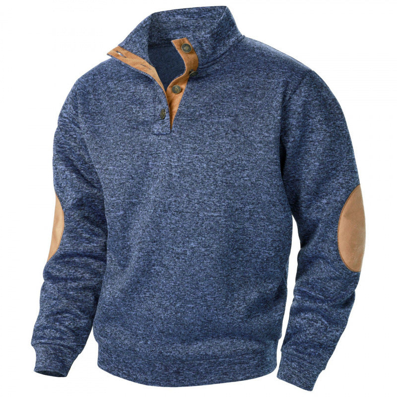 Men's elbow patch knit pullover — additional view
