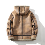 Men's zip-up sherpa-lined hooded jacket — alternate view