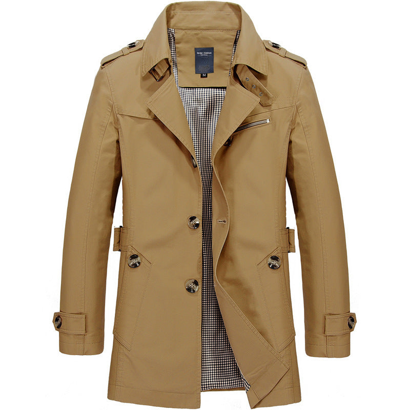 Men's mid-length cotton casual jacket — additional view