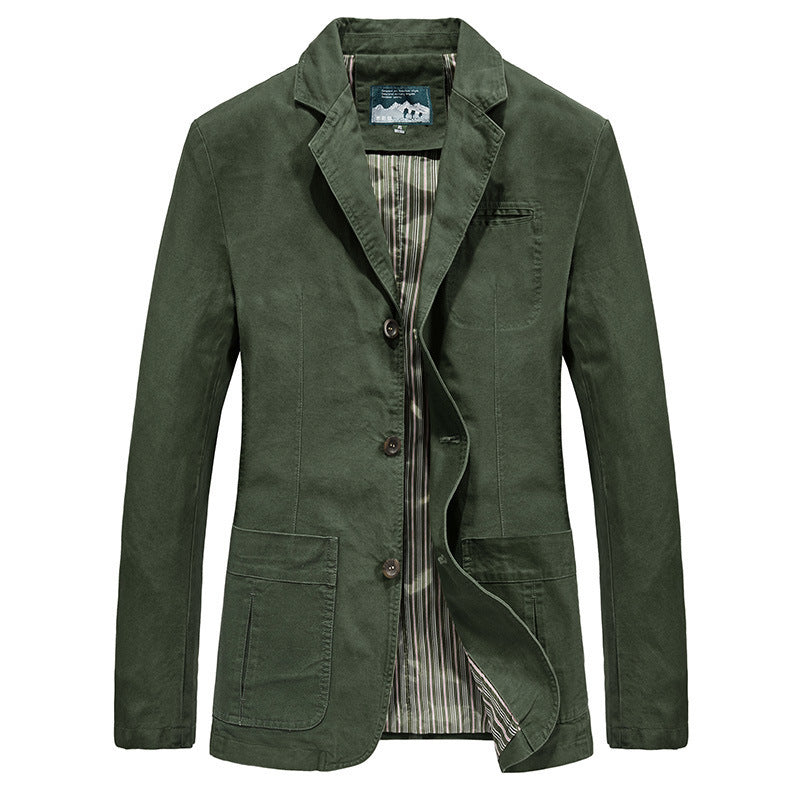 Men's mid-length cotton casual jacket — additional view