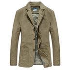 Men's mid-length cotton casual jacket — additional view