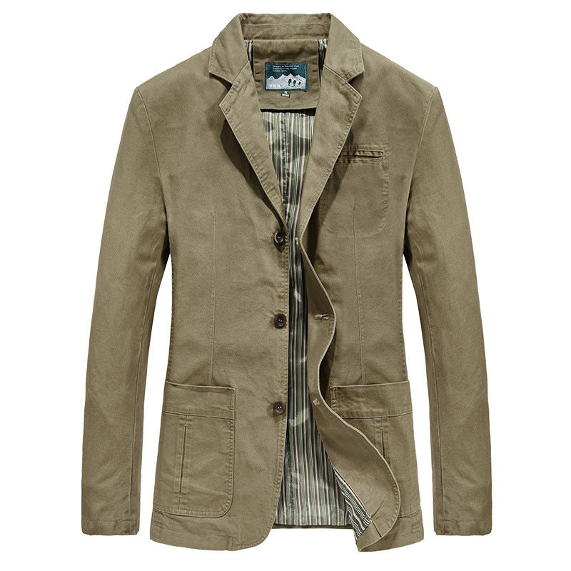 Men's mid-length cotton casual jacket — additional view