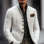 Men's stand-collar button jacket — additional view