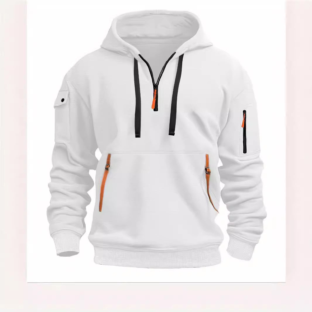 Men's hooded pocket pullover — additional view