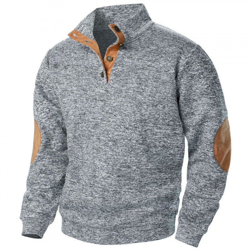 Men's knitted stand-collar zip jacket — additional view