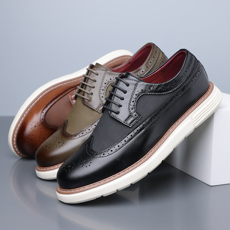 Men's wingtip brogue derby shoes — additional view