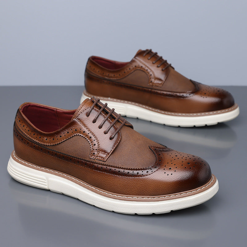 Men's wingtip brogue derby shoes — additional view
