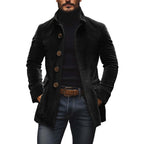 Men's button-front stand-collar jacket — additional view
