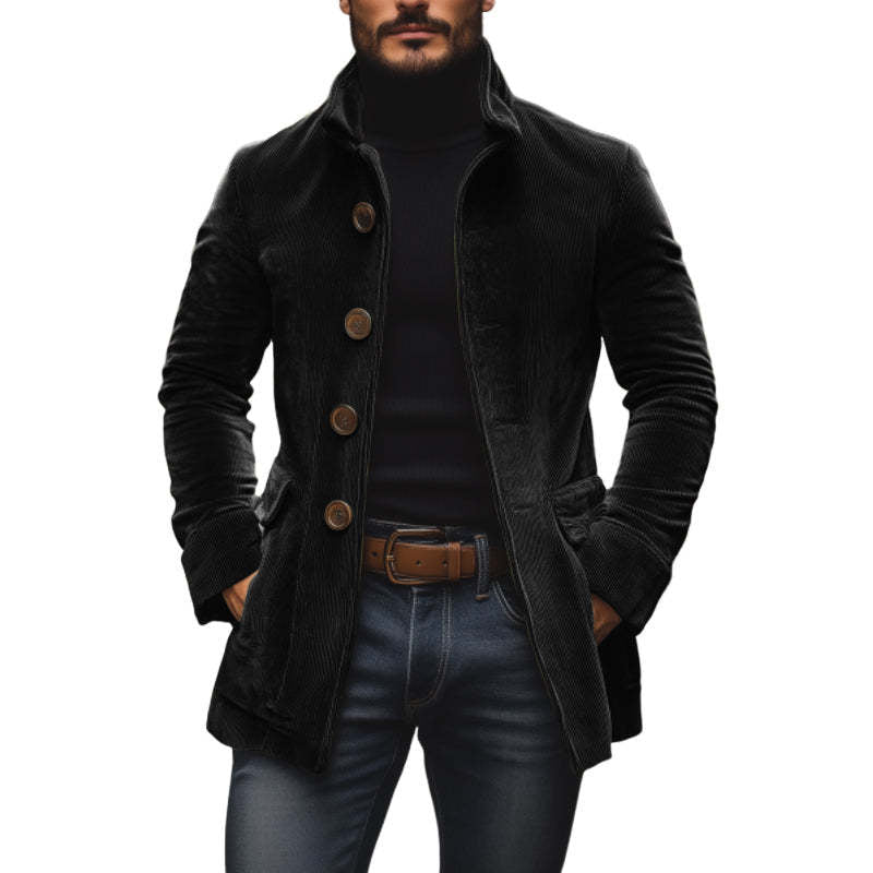 Men's button-front stand-collar jacket — additional view
