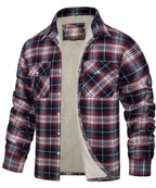 Men's single-breasted checked coat — additional view