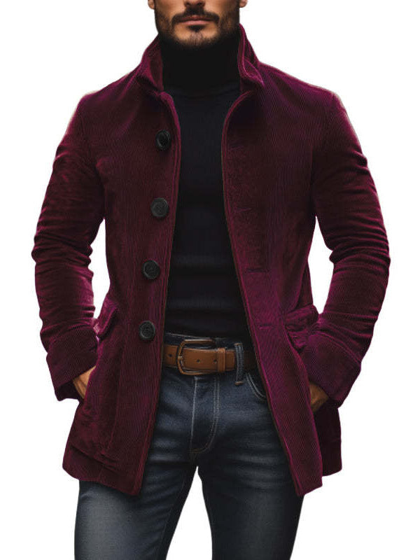 Men's button-front stand-collar jacket — additional view