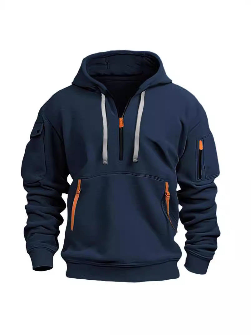 Men's hooded pocket pullover — additional view