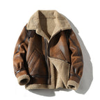 Men's fleece-lined suede jacket — additional view