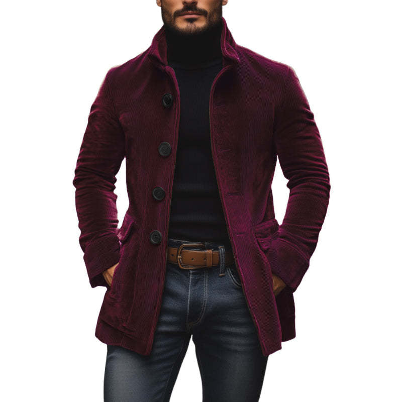 Men's button-front stand-collar jacket — additional view