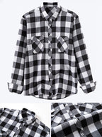 Men's checked long sleeve shirt — additional view