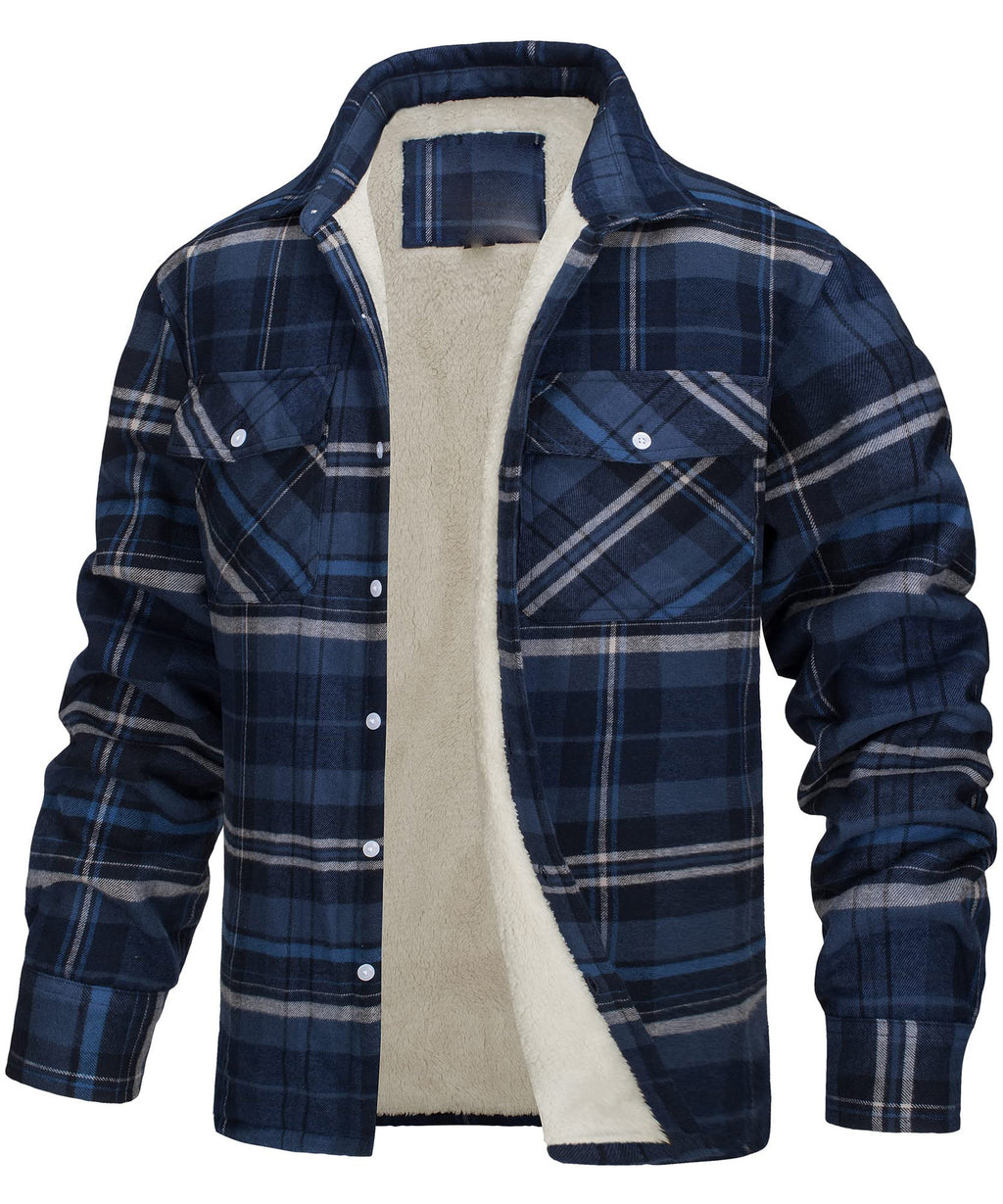 Men's single-breasted checked coat — additional view