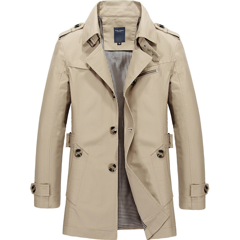 Men's mid-length cotton casual jacket — additional view