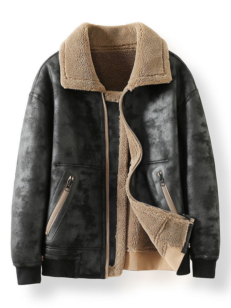 Men's reversible fleece jacket — detail view