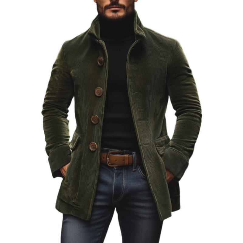 Men's button-front stand-collar jacket — additional view