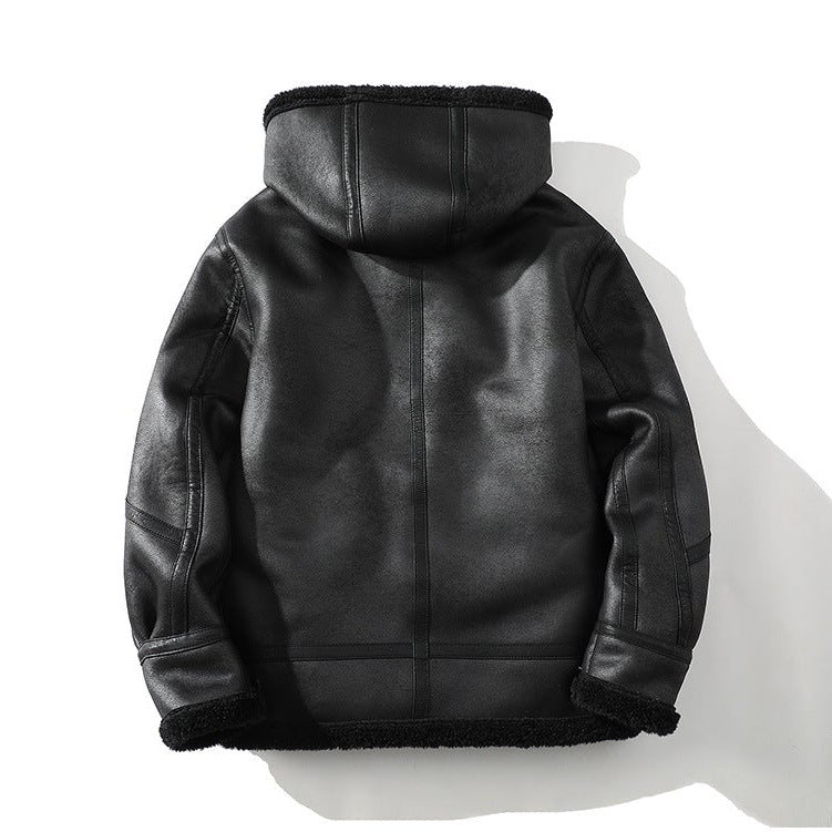 Men's zip-up sherpa-lined hooded jacket — additional view