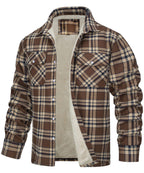 Men's single-breasted checked coat — additional view