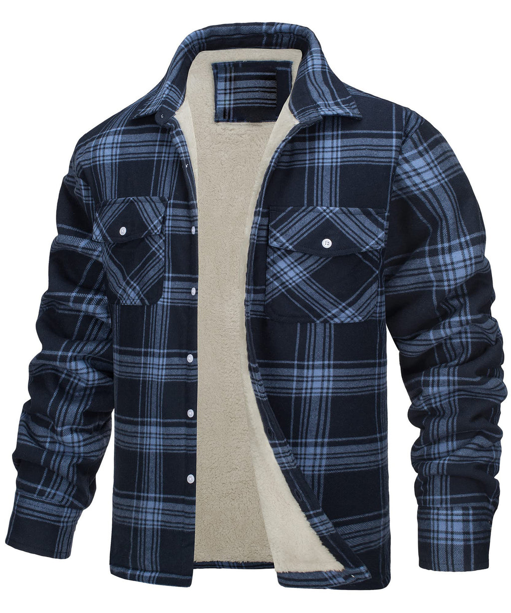 Men's single-breasted checked coat — additional view