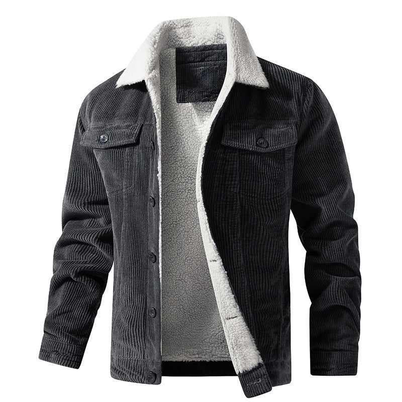 Men's corduroy fleece-lined jacket — additional view