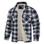 Men's single-breasted checked coat — alternate view