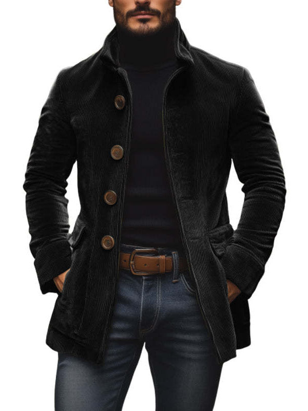 Men's button-front stand-collar jacket — additional view