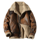 Men's fleece-lined suede jacket — additional view