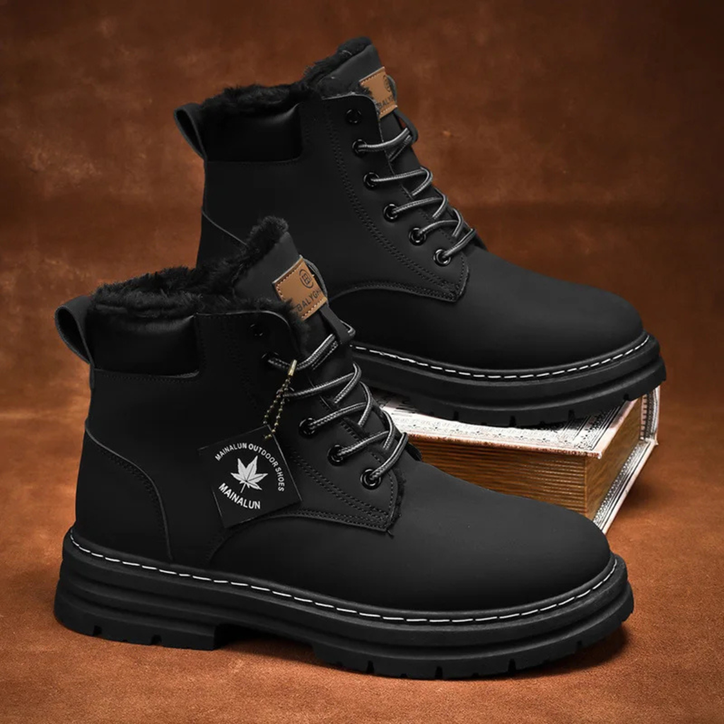 Men's fur-lined insulated snow boots — additional view