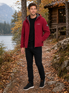 Men's windproof hooded fleece jacket — additional view