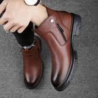 Men's side-zip leather boots — additional view