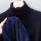 Men's wool turtleneck knit sweater — additional view