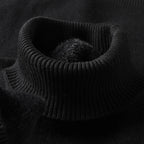 Men's wool turtleneck knit sweater — additional view