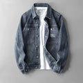 Men's cotton denim trucker jacket in blue