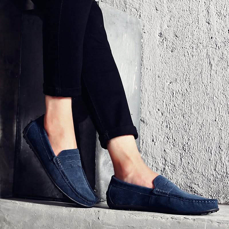 Men's suede penny loafers — additional view
