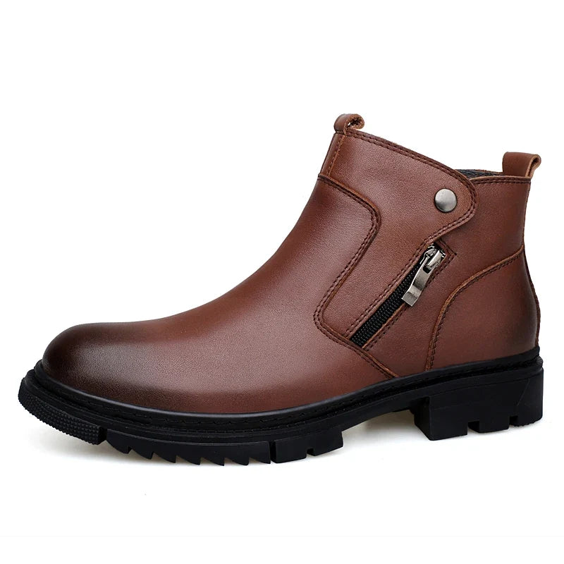Men's side-zip leather boots — additional view