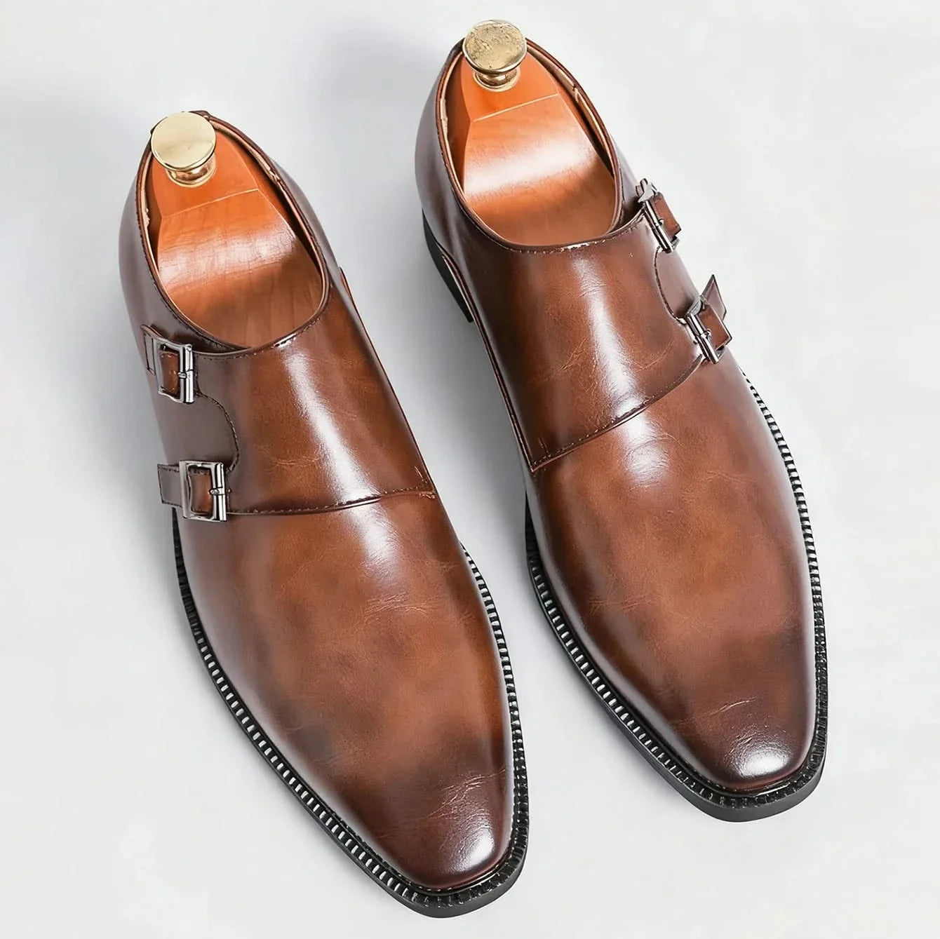 Men's monk strap leather loafers — additional view